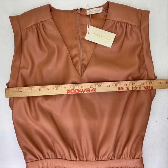 RAMY BROOK Womens Size 4 Effie Short Sleeveless Dress in Caramel $425 - Picture 9 of 13